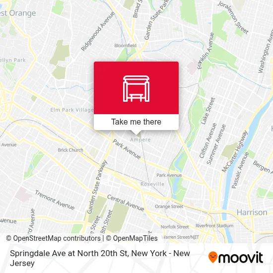 Springdale Ave at North 20th St map