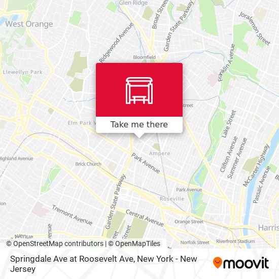 Springdale Ave at Roosevelt Ave map