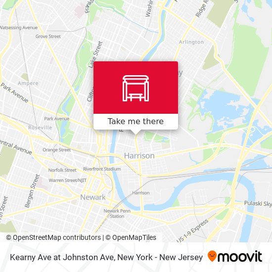 Mapa de Kearny Ave at Johnston Ave