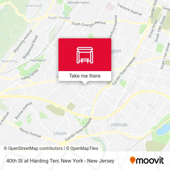 40th St at Harding Terr map