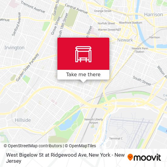 West Bigelow St at Ridgewood Ave map