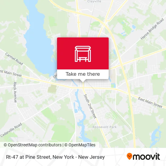 Rt-47 at Pine Street map