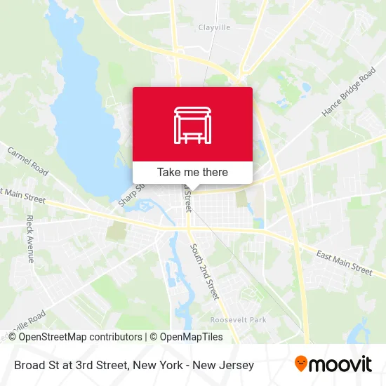 Broad St at 3rd Street map