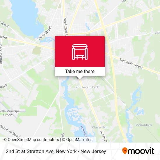 2nd St at Stratton Ave map