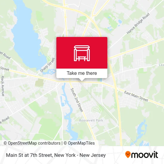 Main St at 7th Street map