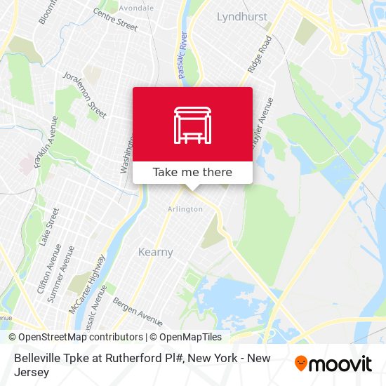 Belleville Tpke at Rutherford Pl# map