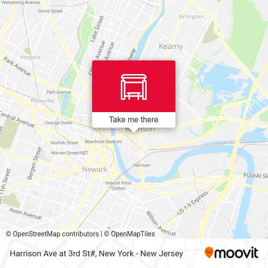 Harrison Ave at 3rd St# map