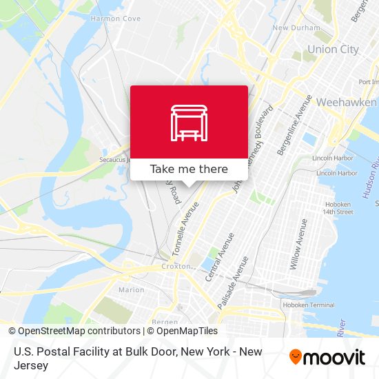U.S. Postal Facility at Bulk Door map