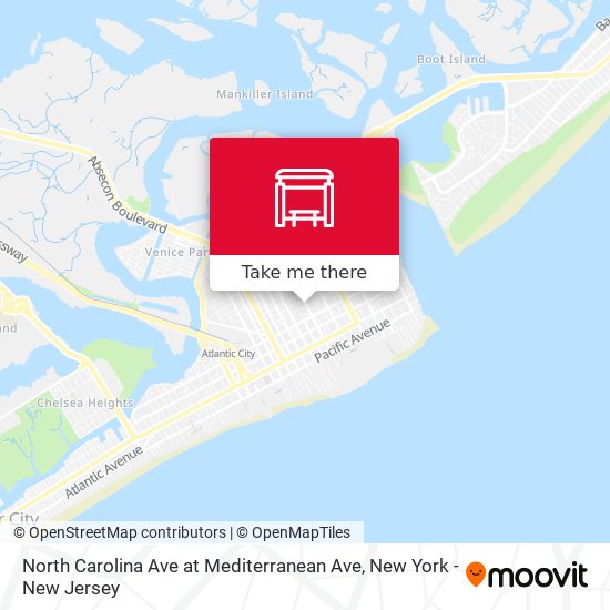 Mapa de North Carolina Ave at Mediterranean Ave