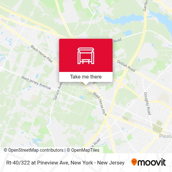 Rt-40/322 at Pineview Ave map