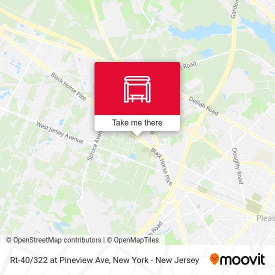 Rt-40/322 at Pineview Ave map