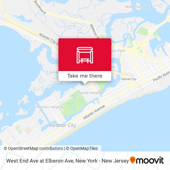 West End Ave at Elberon Ave map