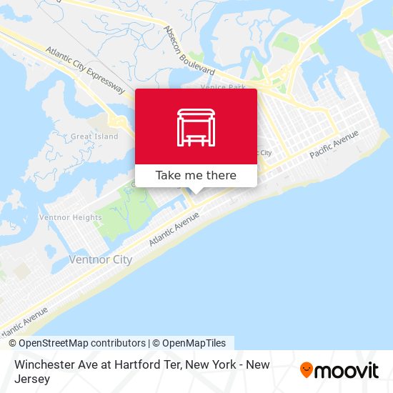 Winchester Ave at Hartford Ter map