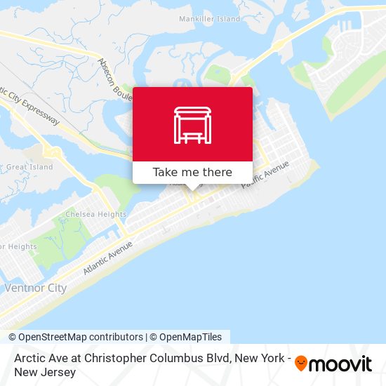 Arctic Ave at Christopher Columbus Blvd map