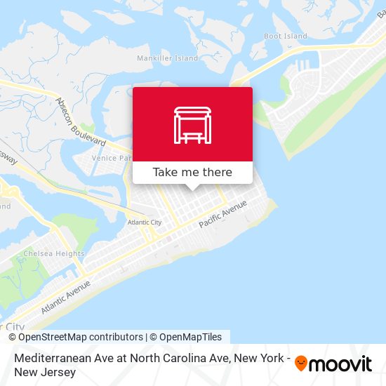 Mediterranean Ave at North Carolina Ave map