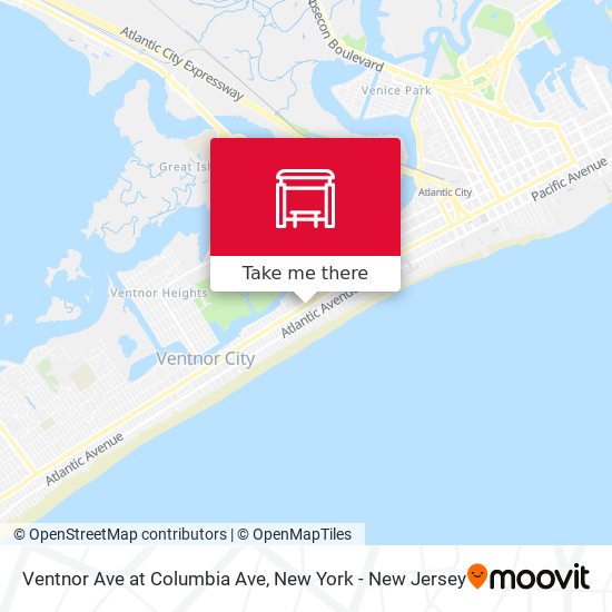 Ventnor Ave at Columbia Ave map