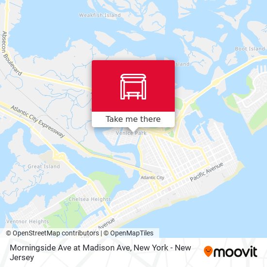 Morningside Ave at Madison Ave map