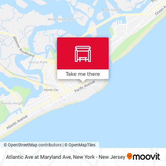 Atlantic Ave at Maryland Ave map