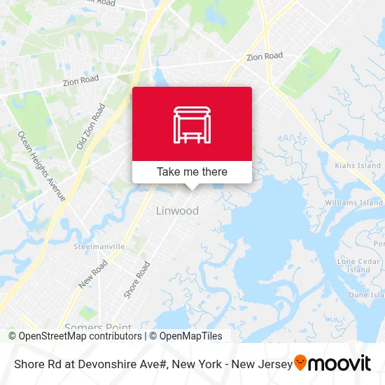 Shore Rd at Devonshire Ave# map