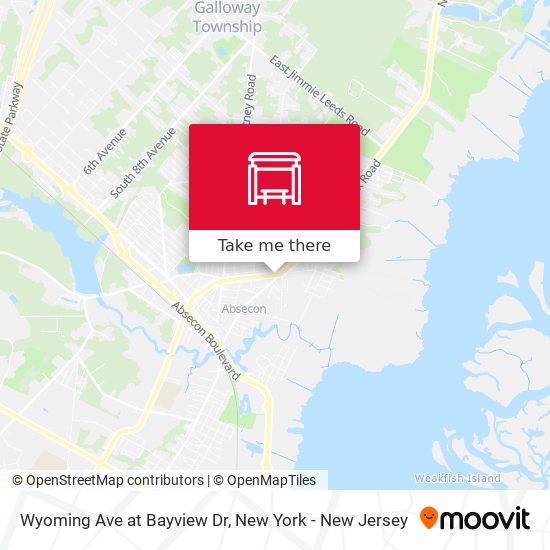 Mapa de Wyoming Ave at Bayview Dr