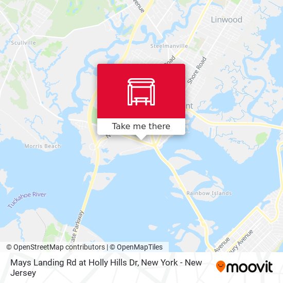 Mays Landing Rd at Holly Hills Dr map