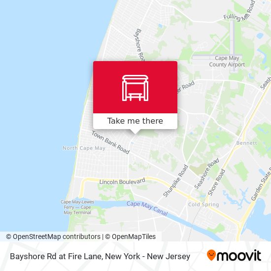 Bayshore Rd at Fire Lane map