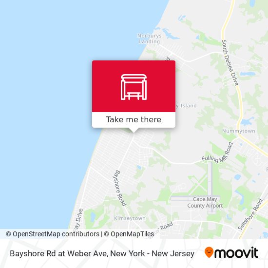 Mapa de Bayshore Rd at Weber Ave