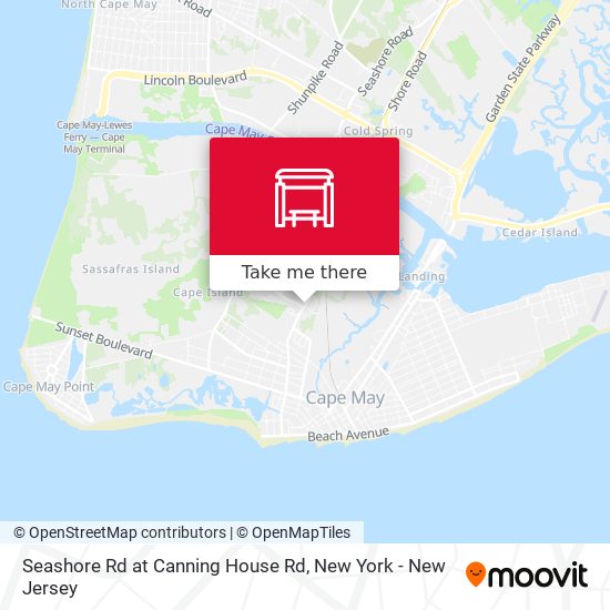 Seashore Rd at Canning House Rd map