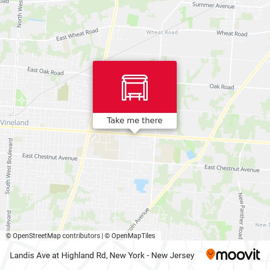 Mapa de Landis Ave at Highland Rd