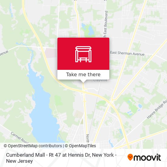 Cumberland Mall - Rt 47 at Hennis Dr map