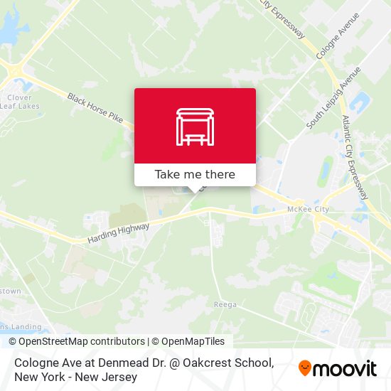 Cologne Ave at Denmead Dr. @ Oakcrest School map