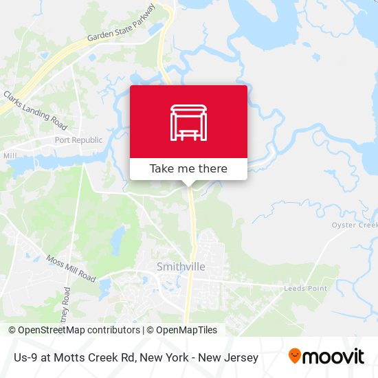 Mapa de Us-9 at Motts Creek Rd
