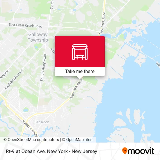 Rt-9 at Ocean Ave map