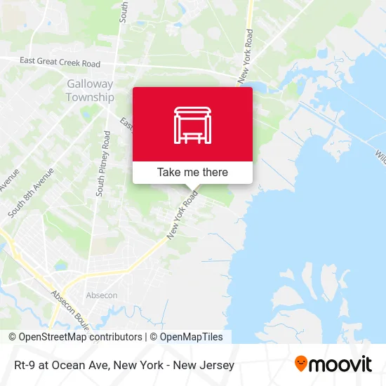 Rt-9 at Ocean Ave map