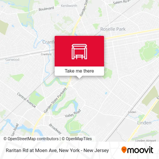 Raritan Rd at Moen Ave map