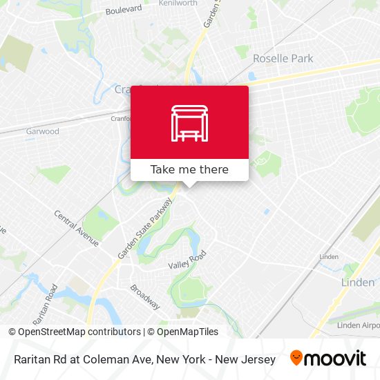Raritan Rd at Coleman Ave map