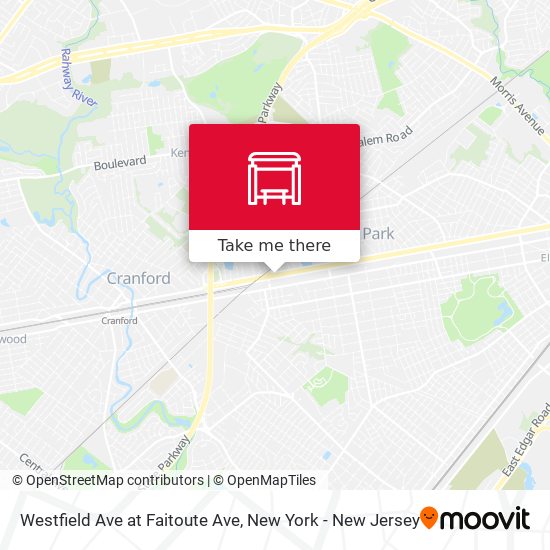 Westfield Ave at Faitoute Ave map