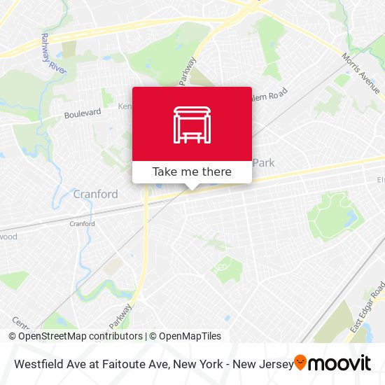 Westfield Ave at Faitoute Ave map