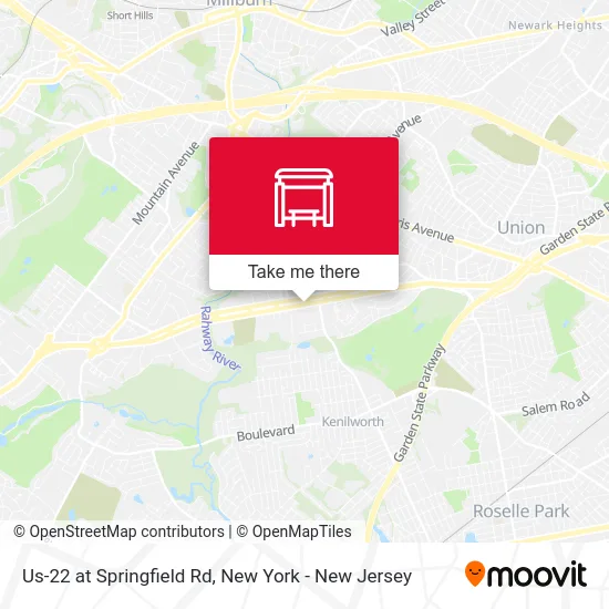 Us-22 at Springfield Rd map