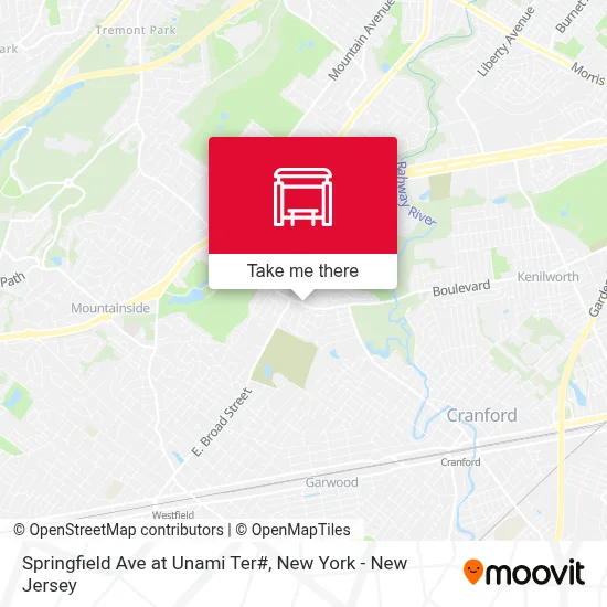 Springfield Ave at Unami Ter# map