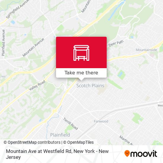 Mountain Ave at Westfield Rd map