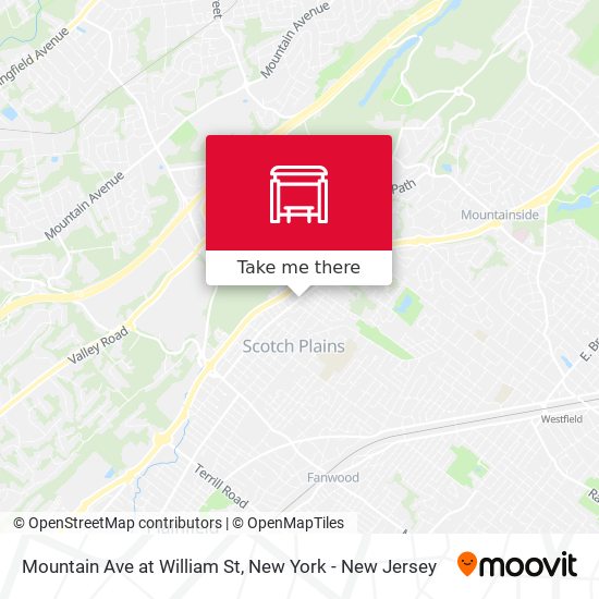Mountain Ave at William St map