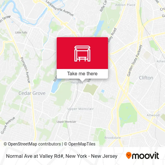 Normal Ave at Valley Rd# map