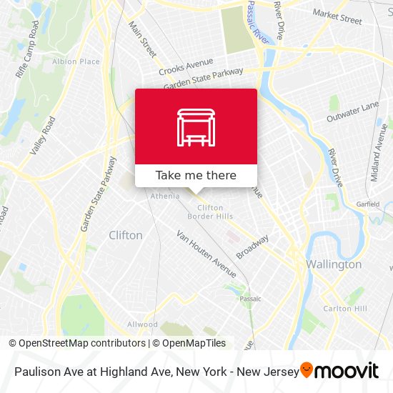 Paulison Ave at Highland Ave map