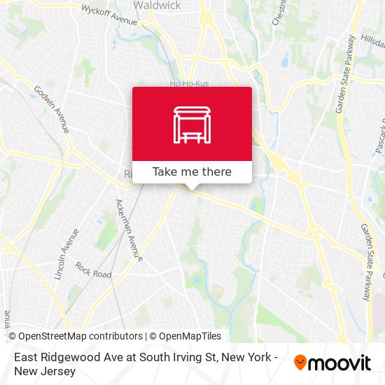 East Ridgewood Ave at South Irving St map