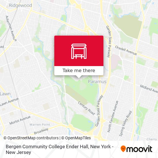 Bergen Community College Ender Hall map