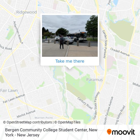 Mapa de Bergen Community College Student Center