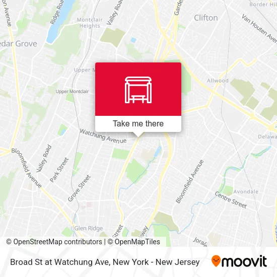 Mapa de Broad St at Watchung Ave