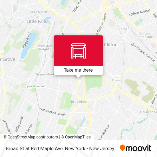 Broad St at Red Maple Ave map