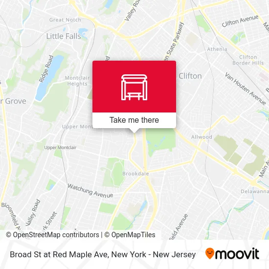 Broad St at Red Maple Ave map